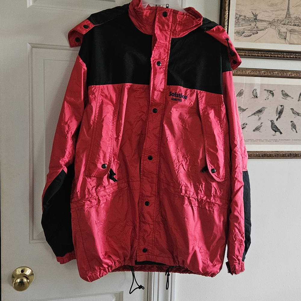 Vintage 90's Solstice GORE-TEX Lightweight Ski Jacket Red and Black Men's Large
